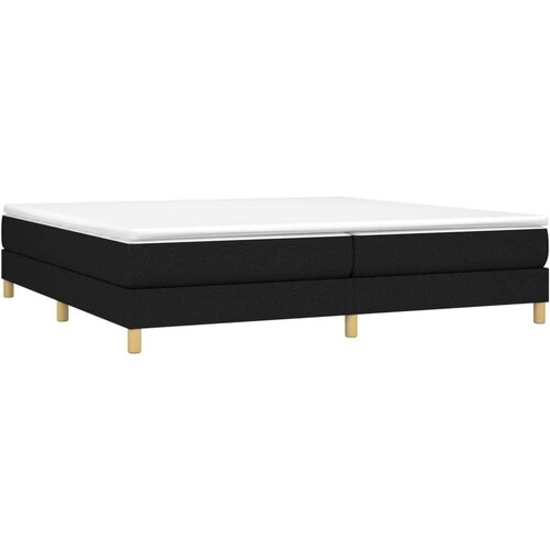 VidaXL Okvir za krevet s oprugama crni 200 x 200 cm od tkanine Slike