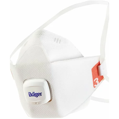 Dräger Maska za fini prah X-plore® 1930V, FFP3 NR D z ventilom za izdih, bele barve, DE 10 kosov, velikost S