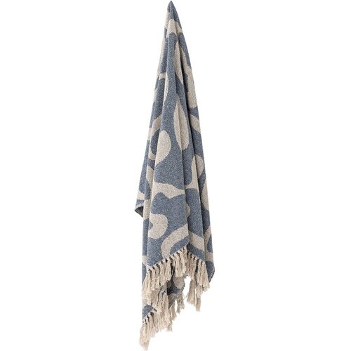 Bloomingville Plava/bež deka od recikliranog pamuka 130x160 cm Salobre &amp;ndash; Slike