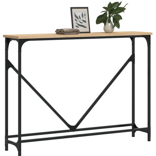  Konzolni stol boja hrasta 102 x 22,5 x 75 cm konstruirano drvo Slike