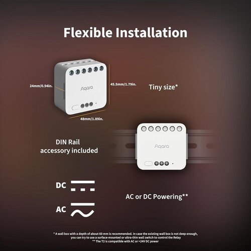 Aqara dvostruki relejni modul T2 (DCM-K01) - Zigbee 3.0 Slike