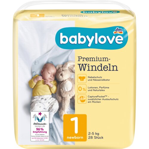 babylove Premium pelene za novorođenčad veličina 1 (2 -5 kg) 28 kom Slike
