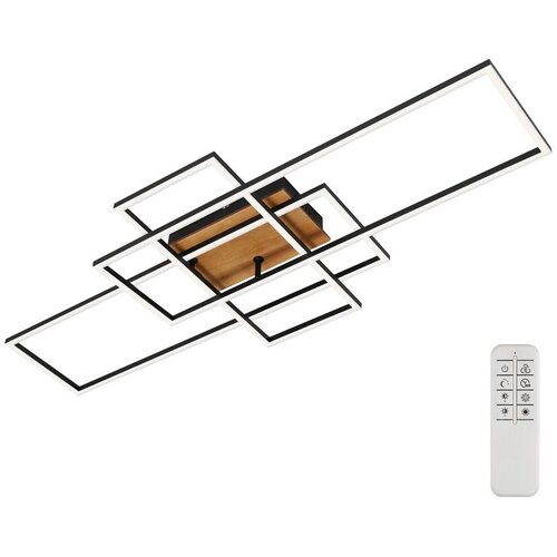 BRILO led prigušiva plafonska lampa frame LED/51W/230V crna/smeđa + daljinski upravljač Cene
