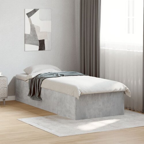 Furnova Posteljni okvir betonsko siv 75x190 cm inženirski les, (21934398) Slike