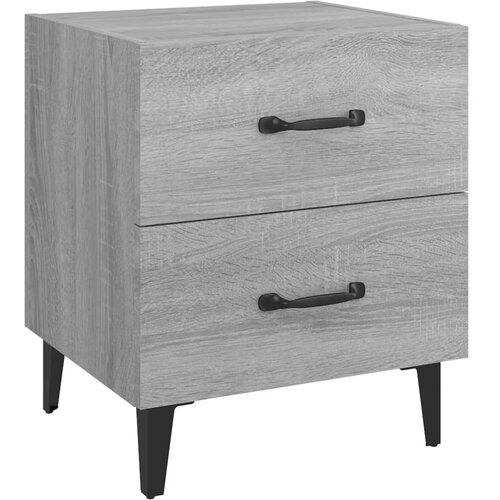 Maison Chic Nočna omarica - Nočna miza siva sonoma 40x35x47,5 cm, (21689143) Slike