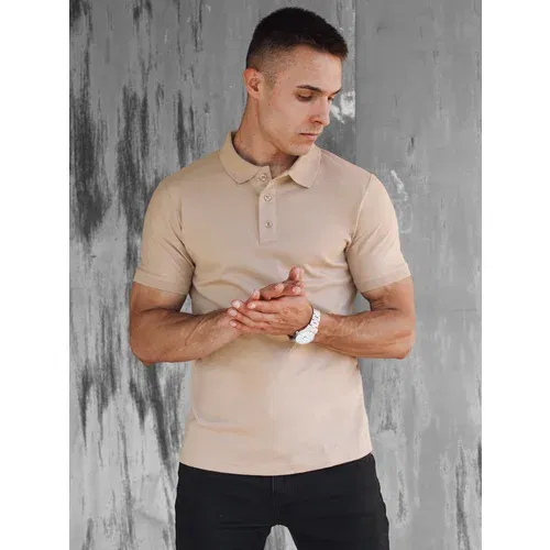 DStreet Men's beige polo shirt