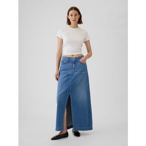 GAP Denim maxi skirt UltraSoft - Women's Cene