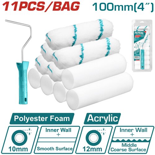 Total set valjaka za bojanje 11-dijelni 100mm (THT81121001) Slike
