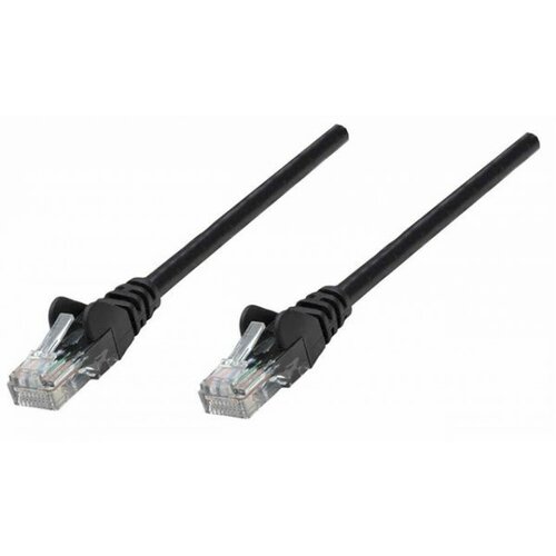 Intellinet network cable, Cat6 compatible, cca, uutp, pvc, 0.25 m, black Cene
