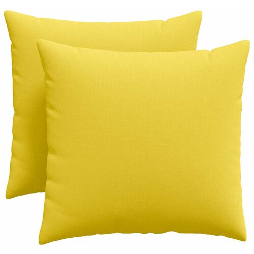  Jastučići za sofu 2 pcs Svijetlo žuta 50 x 50 cm tkanina Slike