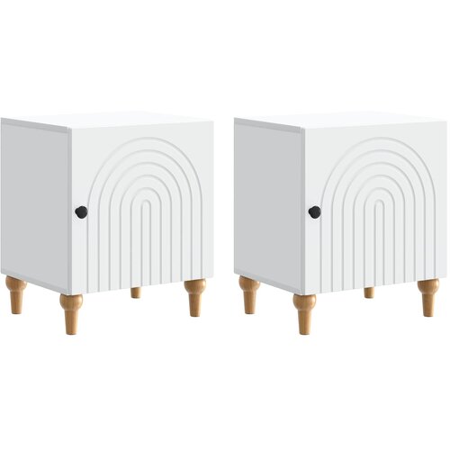  Noćni ormar 2 pcs Bijela 43 x 34,5 x 50 cm Konstruirano drvo Cene