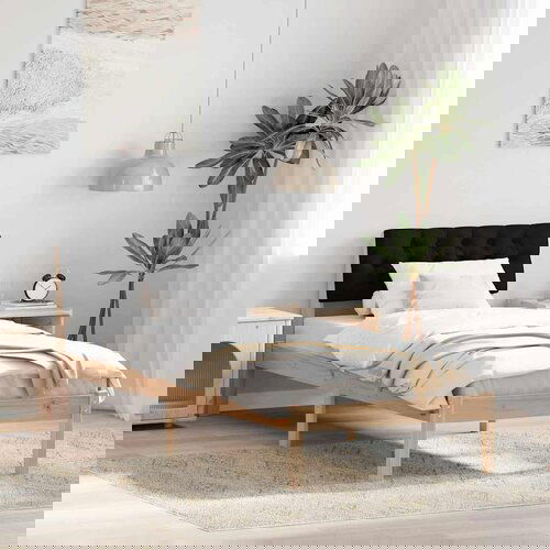 vidaXL Okvir kreveta Smeđa i crna 80 x 200 cm Masivna borovina Cijene