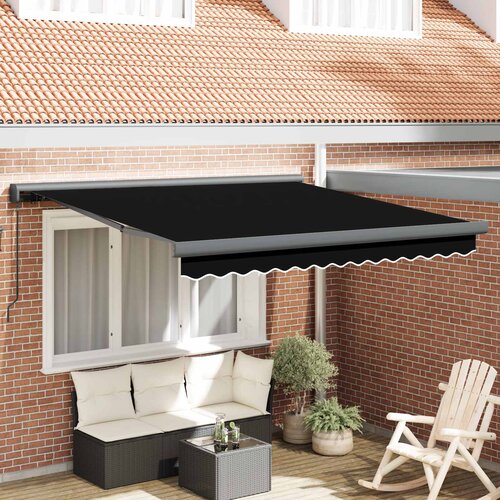  Povlačivi tende Crna 300 x 250 cm Platno i Aluminij Cijene