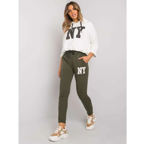 Fashion Hunters White and khaki casual set from Lillynn