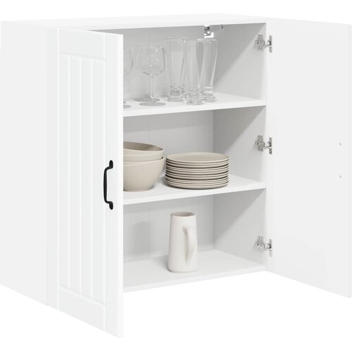  Ormar za Zid Lucca Bijela visokog sjaja 80 x 31 x 80 cm Slike