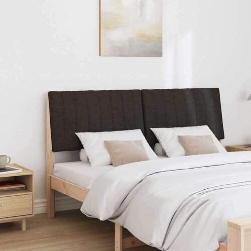 VidaXL tapecirani uzglavlje crna 150 cm čvrsto borovo drvo Slike