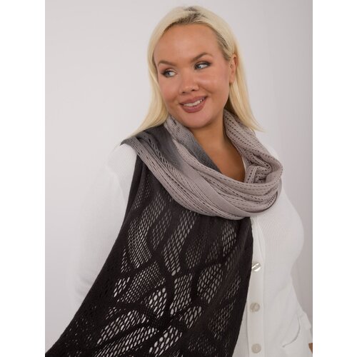 Fashion Hunters Light grey and black long women's scarf Slike