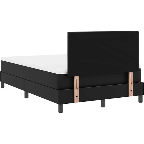 VidaXL Krevet na nastavak s madracem crni 120x200 cm od imitacije kože Slike