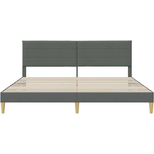  Okvir za krevet Tamnosiva 200 x 200 cm Tkanina - Tamnosiva 200 x 200 cm Slike