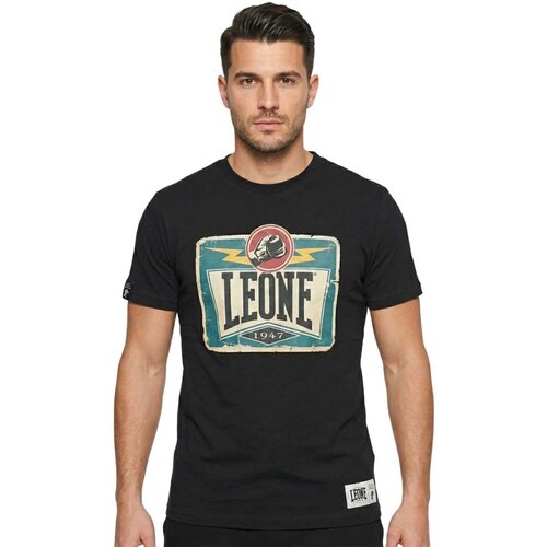 Leone 1947 Majice & Polo majice Man T-Shirt Short Sleeves Graphics Črna Cene
