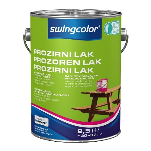 SWINGCOLOR Visokosijajni prozorni lak za les (2,5 ml) Cene