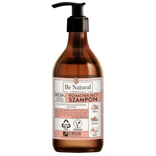 BE NATURAL šampon za jačanje kose sa kofeinom, arganovim i kokosovim uljem Slike
