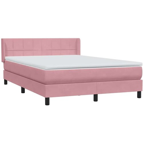 Box Spring krevet s madracem ružičasti 140x220 cm bar&amp;scaron;un Slike