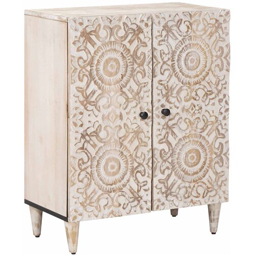  Sideboard za Pohranu Bijelo 60 x 33,5 x 75 cm Čvrsto drvo manga Cijene