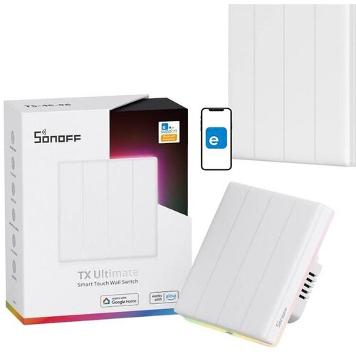 SONOFF Pametno LED RGB WiFi stensko stikalo touch TX T5 eWeLink 4-kanalno, (21758541) Cene