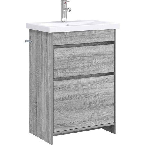 vidaXL Komplet pohi&scaron;tva za kopalnico Siva Sonoma 61 x 40 x 84,5 cm, (5000245745) Cene