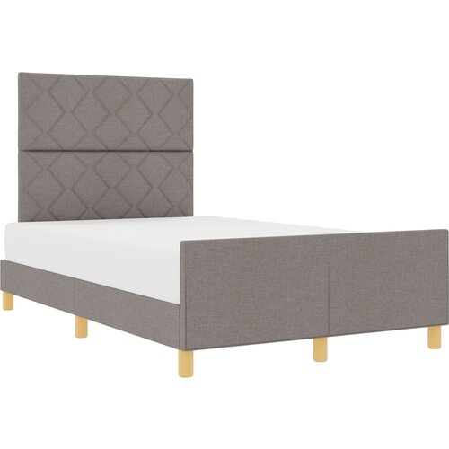 VidaXL Okvir za krevet Sivo-smeđa 120 x 190 cm tkanina Slike