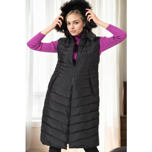 Dewberry Z6752 WOMEN&amp;#039;S VEST-BLACK-1 Slike