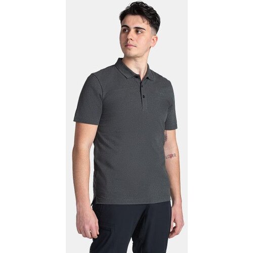 Kilpi Men&amp;#039;s cotton polo T-shirt VILAR-M Black Slike