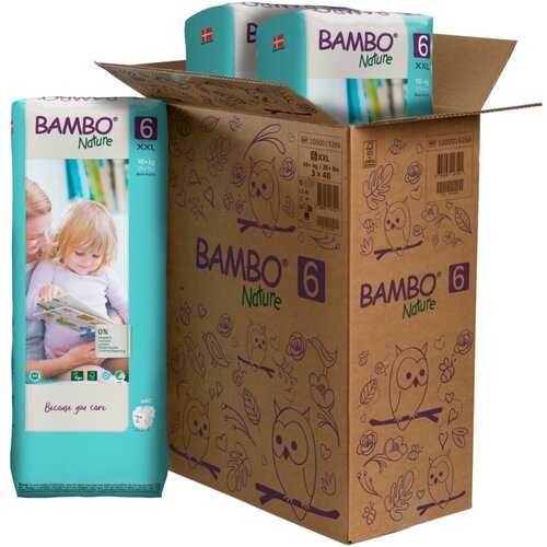Bambo Nature pelene (mesečni box) veličina 6, (16+kg), 120kom Slike