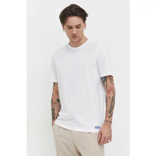 Hugo Blue Bombažna kratka majica 2-pack moški, bela barva