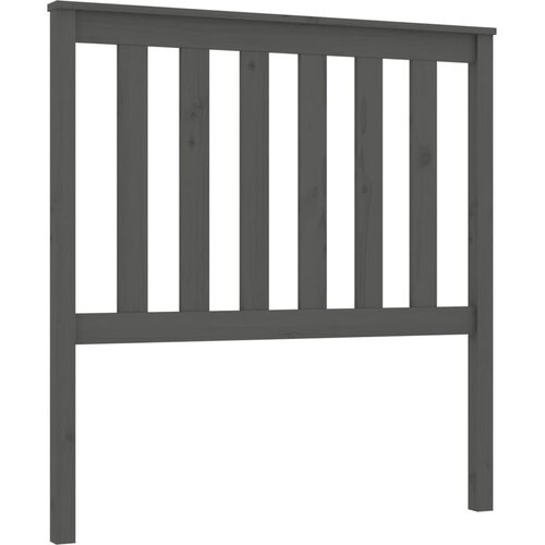  Uzglavlje za krevet sivo 96 x 6 x 101 cm od masivne borovine Slike