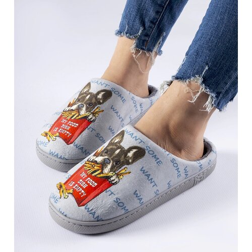 Gemre Gray Soft Frenchfries Slippers Cene