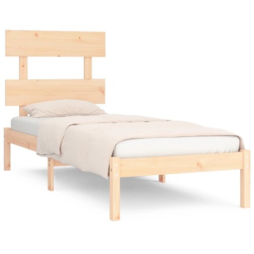 Maison Chic Posteljni okvir - Enojna postelja - Postelja za odrasle iz trdnega lesa 90x200 cm, (21692510) Slike