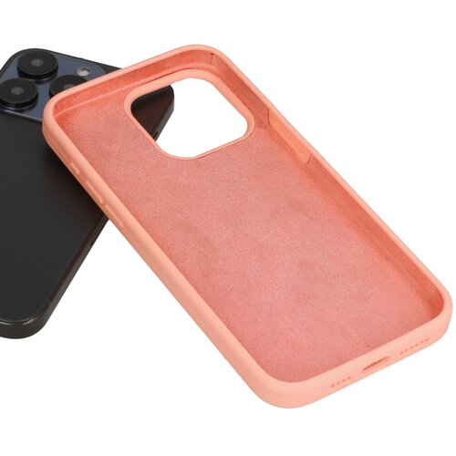  SILIKONSKA LITE MASKA ZA IPHONE 15 barva breskve Slike