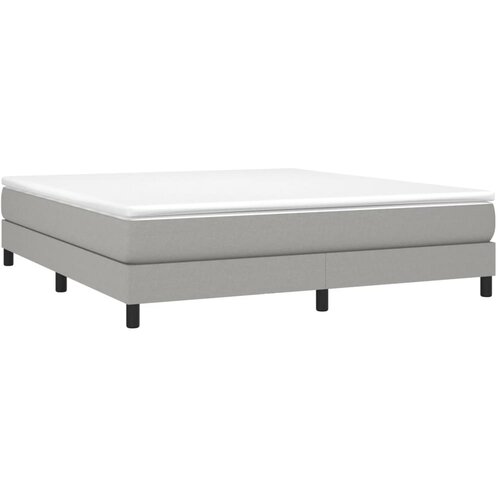  Okvir za krevet s oprugom svjetlosivi 180x200 cm od tkanine Slike