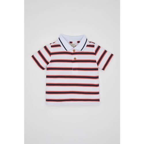 Defacto Baby Boy Striped Pique Short Sleeve Polo T-Shirt Slike