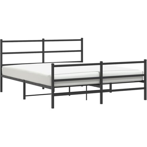  okvir kreveta s uzglavljem i podnožjem crni 150x200 cm Slike
