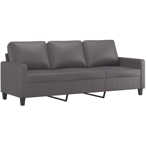  4-dijelni set sofa s jastucima sivi od umjetne kože Slike