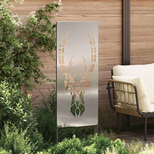 vidaXL Dekorativna ploča za vrt Srebrno 50 x 140 cm Pocinčani čelik Cijene