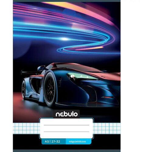 NEBULO kockasta bilježnica s uzorkom neonskog automobila A/5 27-32 Cene