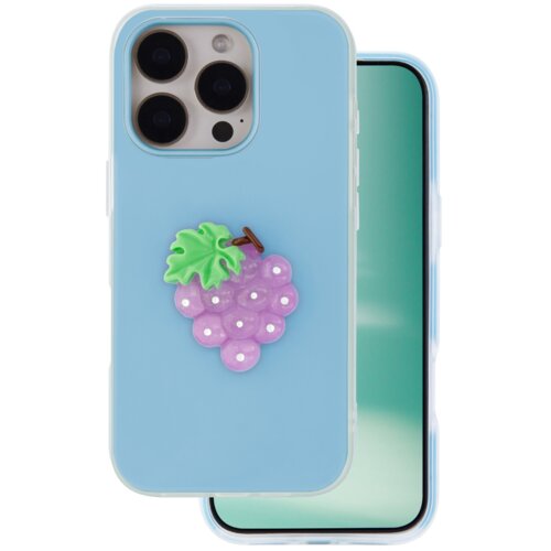 Onasi Tutti Frutti 2v1 silikonski ovitek za iPhone 15 Pro - moder Cene
