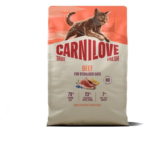 Carnilove Cat True Fresh Adult Sterilised, briketi - govedina 2 kg Cene