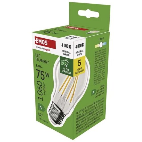 Emos led sijalica filament A60 5W E27 ultra eficient nw ZF5158 Cene