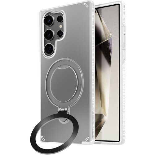 AVIZAR MagSafe ohi&scaron;je za Galaxy S24 Ultra odporno na udarce zložljivo stojalo, Bela, (5000016610) Cene