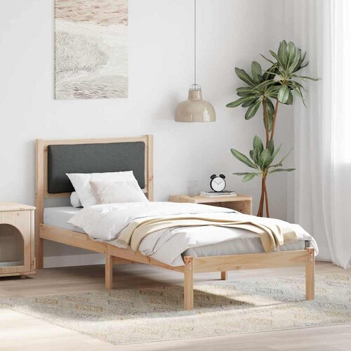  Krevetna konstrukcija Tamno siva 80 x 190 cm Čvrsto borovo drvo Cijene